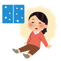 麦飯石入浴剤で寒い冬を温かく過ごす女性イラスト